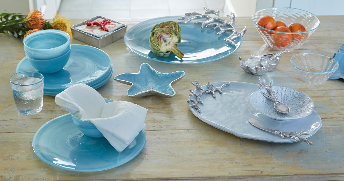 MARIPOSA ALABASTER AQUA INDIVIDUAL BOWL SET| AQUA | ALABASTER | TABLEWARE | BOWLS | GLASS | HANDMADE IN TURKEY