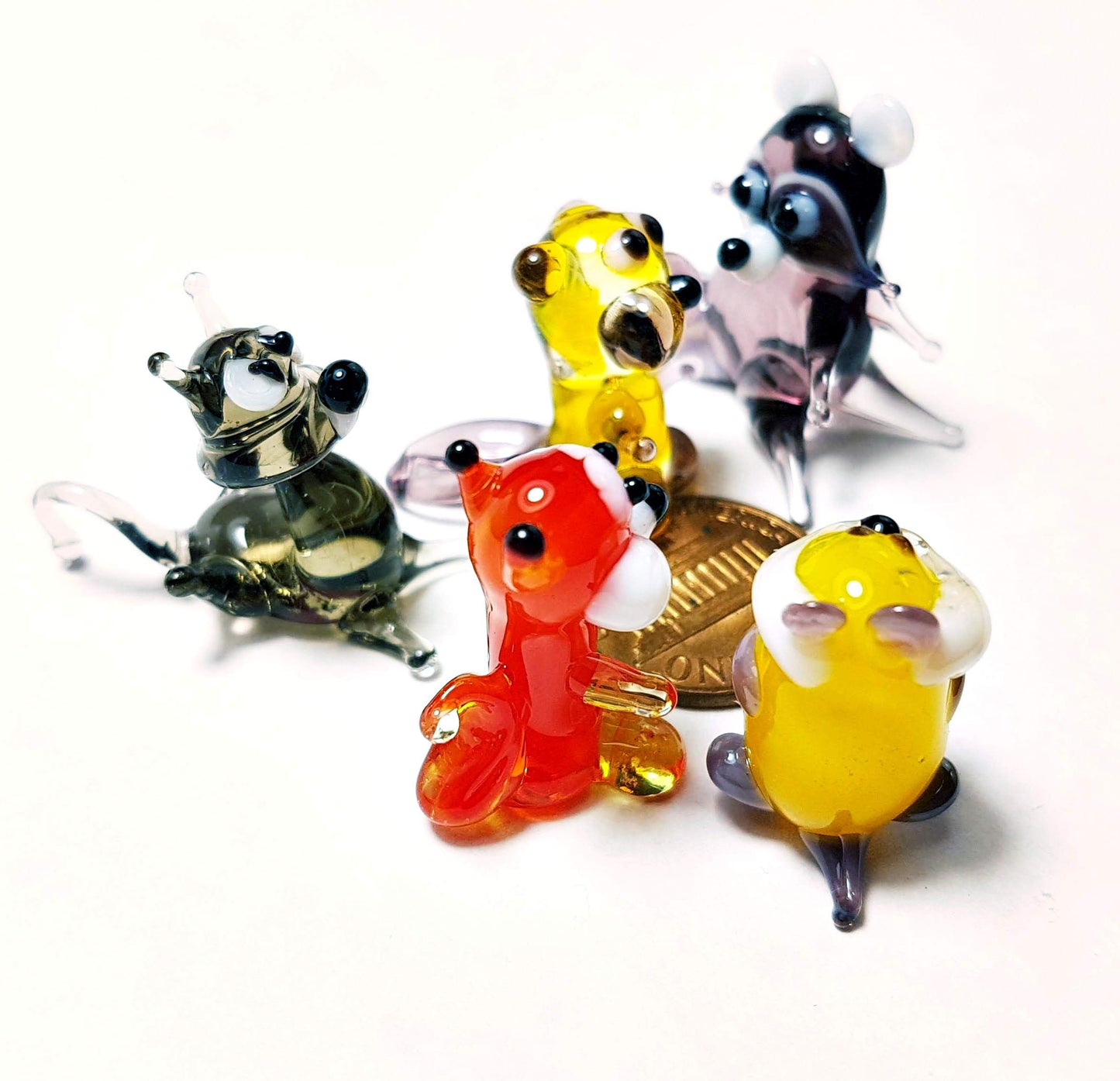 Titov & Co Glass Figures Five Funny Animals