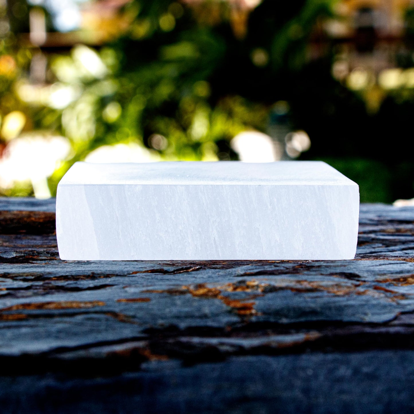 Om Zone Selenite Charging Plate for Cleansing Crystals & Healing Stones, Meditation, Reiki, Protection Crystals, Spiritual Gift (4, 3" Square)