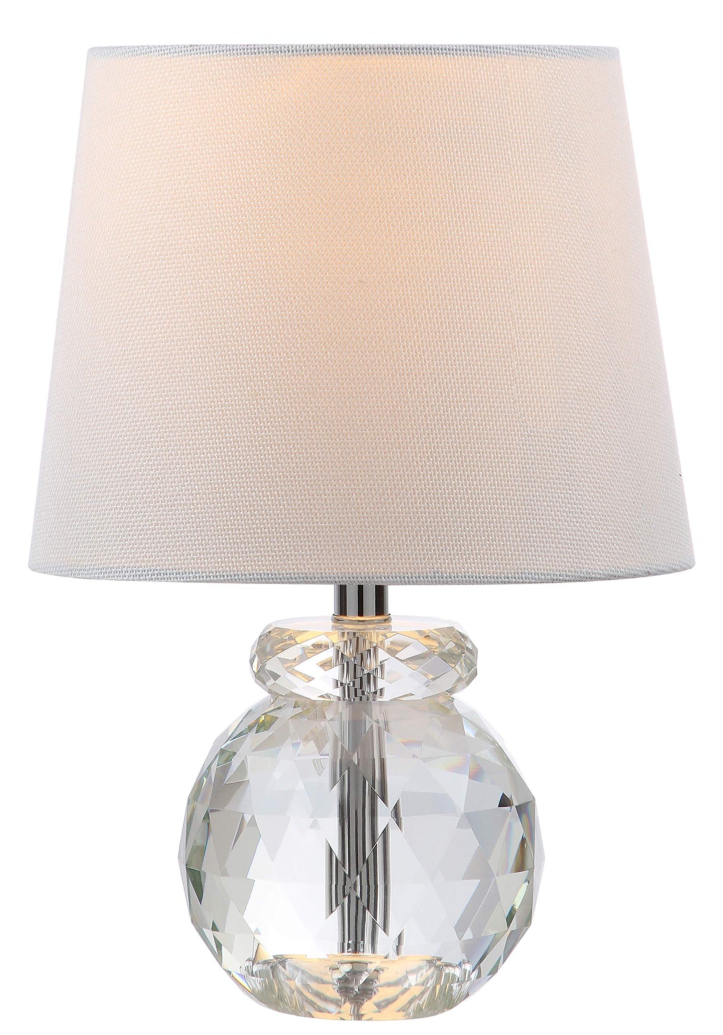 SAFAVIEH Lighting - Eunice 13-Inch Crystal Table Lamp - Clear & Off-White - Contemporary Mini-Profile Design - Ideal for Living Room, Bedroom - LED Bulb Included (LIT4367A)