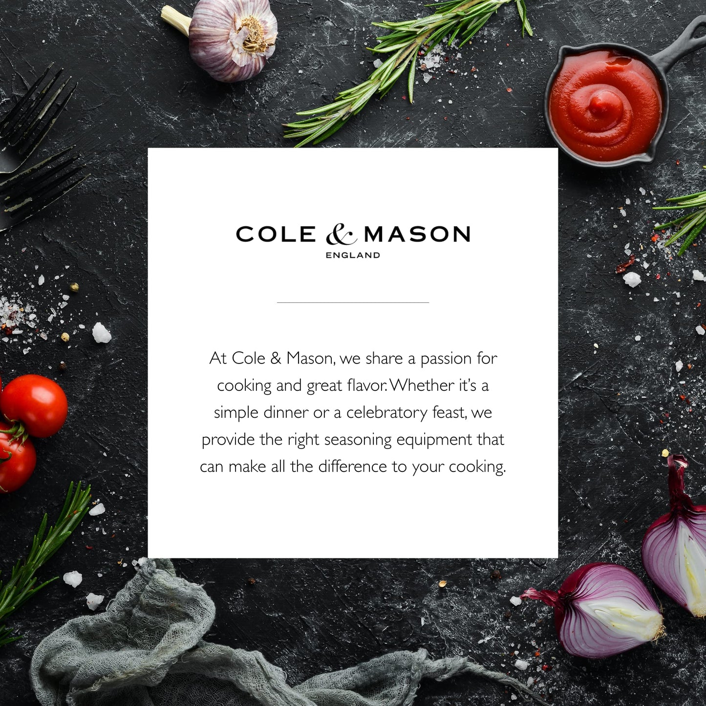 Cole & Mason Derwent Grinder Set - Precision Mechanisms and Sea Salt and Peppercorns - Derwent Salt and Pepper, Stainless Steel