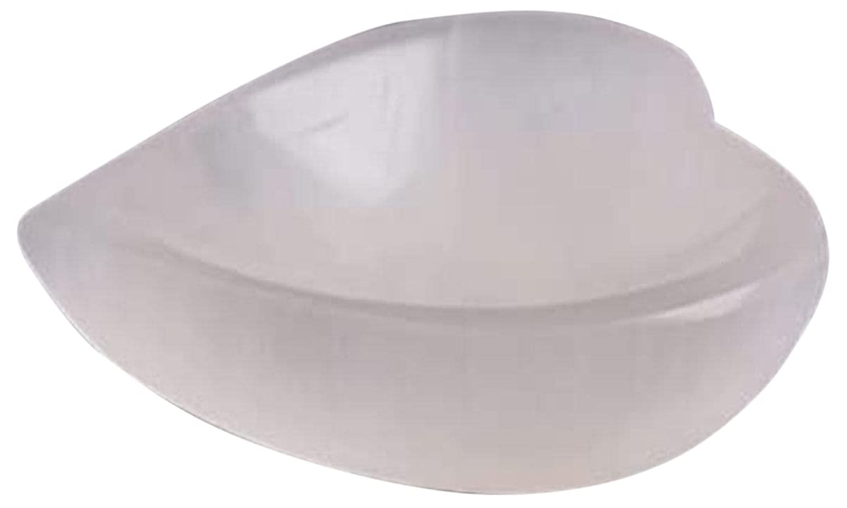 Selenite Crystal Heart Shape Bowl 10cm, Reiki Healing Meditation & Home Decoration Stone, Ideal for Cleansing and Smudging