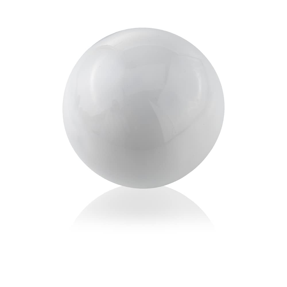 Modern Day Accents 4393T Bola Cast Aluminum Decorative Spheres – White Enamel Color Finish, 3" D/2 Pack