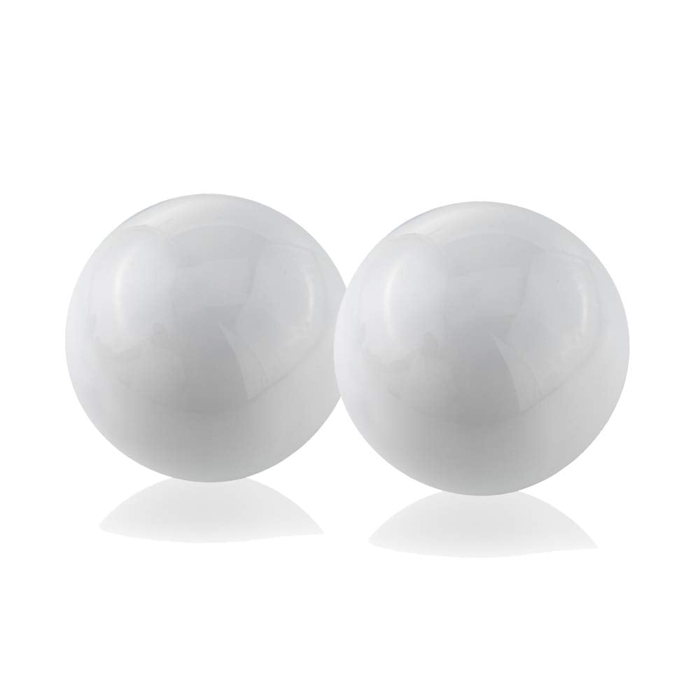 Modern Day Accents 4393T Bola Cast Aluminum Decorative Spheres – White Enamel Color Finish, 3" D/2 Pack