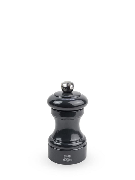Peugeot Bistro 4-Inch Salt Mill - Adjustable Grinding, Durable Stainless Steel Mechanism, Beechwood Craftsmanship, Pre-Filled with Rock Salt, Ideal for Everyday Cooking (Slate)