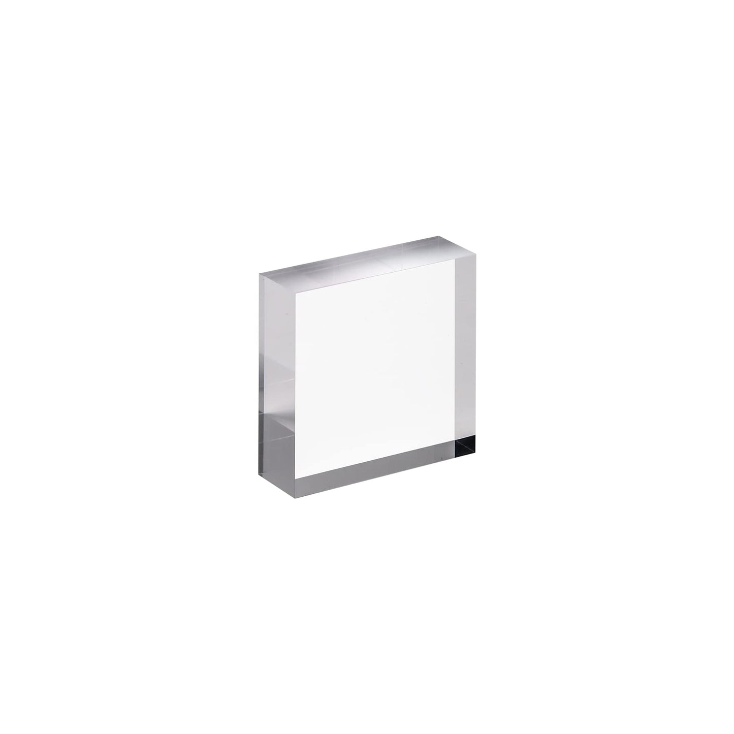 CiaoHER 3in Square Acrylic Cube Display Block, 1in Thickness, 2 Pack