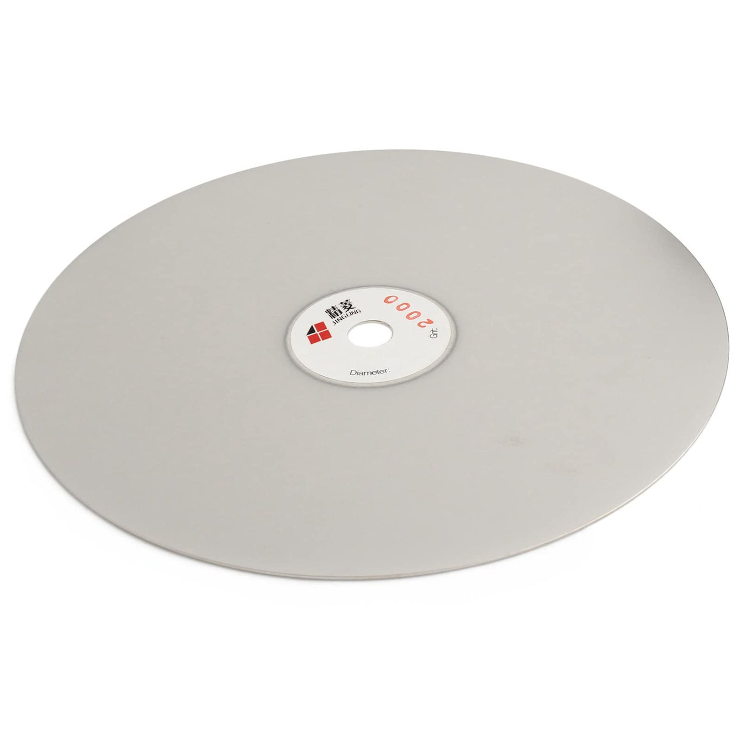 JINGLING 8" Inch Diamond Grinding Disc 2000 Grit Flat Lap Disk Lapping Plate Sanding Pads Lapidary Tools for Stone Pottery Faceting Machine