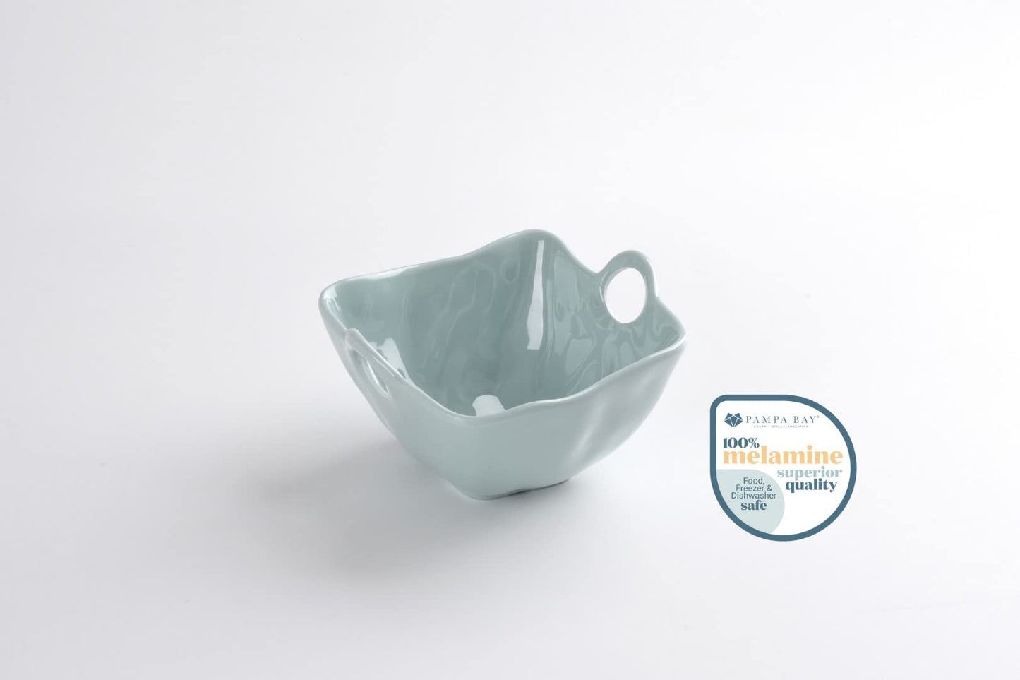 Pampa Bay Shatterproof Melamine Snack Bowl, 5.3 Inch, Food, Freezer, Dishwasher Safe, Aqua