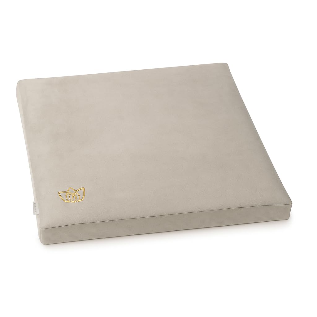 Florensi Meditation Mat Zabuton, Velvet Floor Cushions for Sitting, Meditation Cushions and Pillows with 100% Cotton Insert, Yoga Cushion for Women and Men, Pairs Perfectly with Yoga Bench