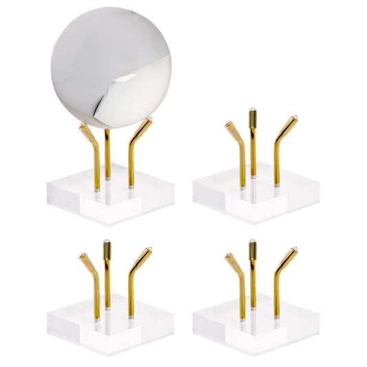 Acrylic Display Stand, 4 PCS Clear Rock Easels Non-Slip Geodes Holders for Gemstones Fossils Crystal Minerals