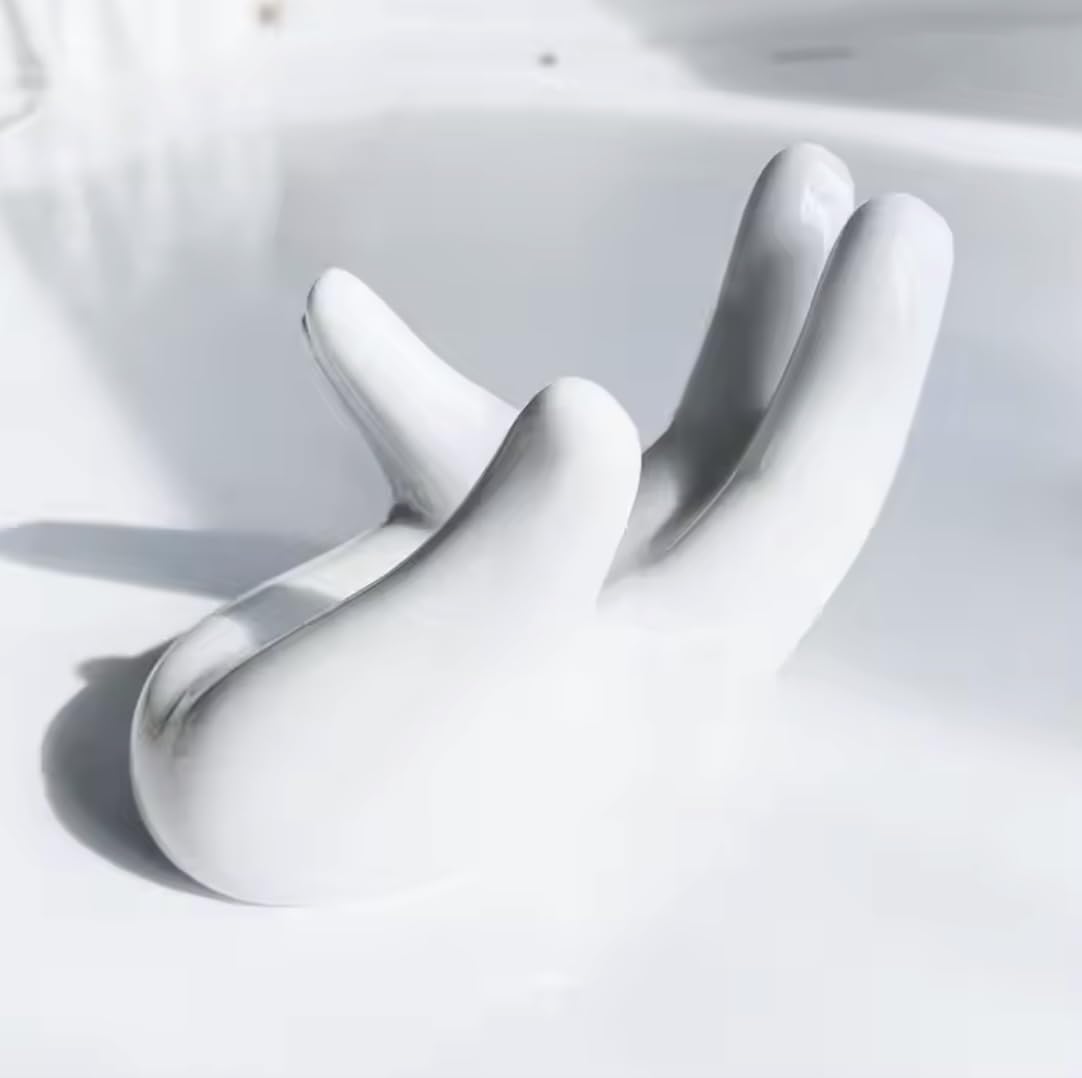 Wax Wane Ceramic Hand Display Stand, White Jewelry and Crystal Holder, Decorative Hand Sculpture