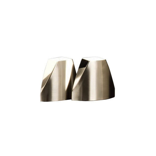 American METALCRAFT, Inc. SPDX22 Salt and Pepper Shaker Set, Stainless Steel, 3oz. Capacity, 2-5/8' H, 3-1/4' W