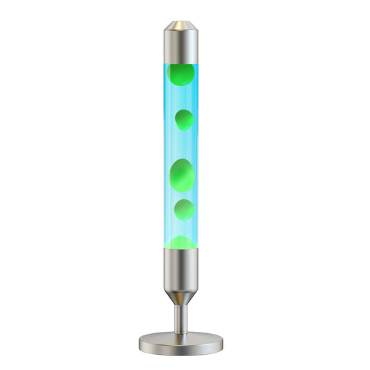 Kyzfy 24.4-Inch Relaxing Liquid Motion Lamps,Magma Lamps, Home Decor Living Room Office Bedroom Lamp (Green Wax, Blue Water/Silver)