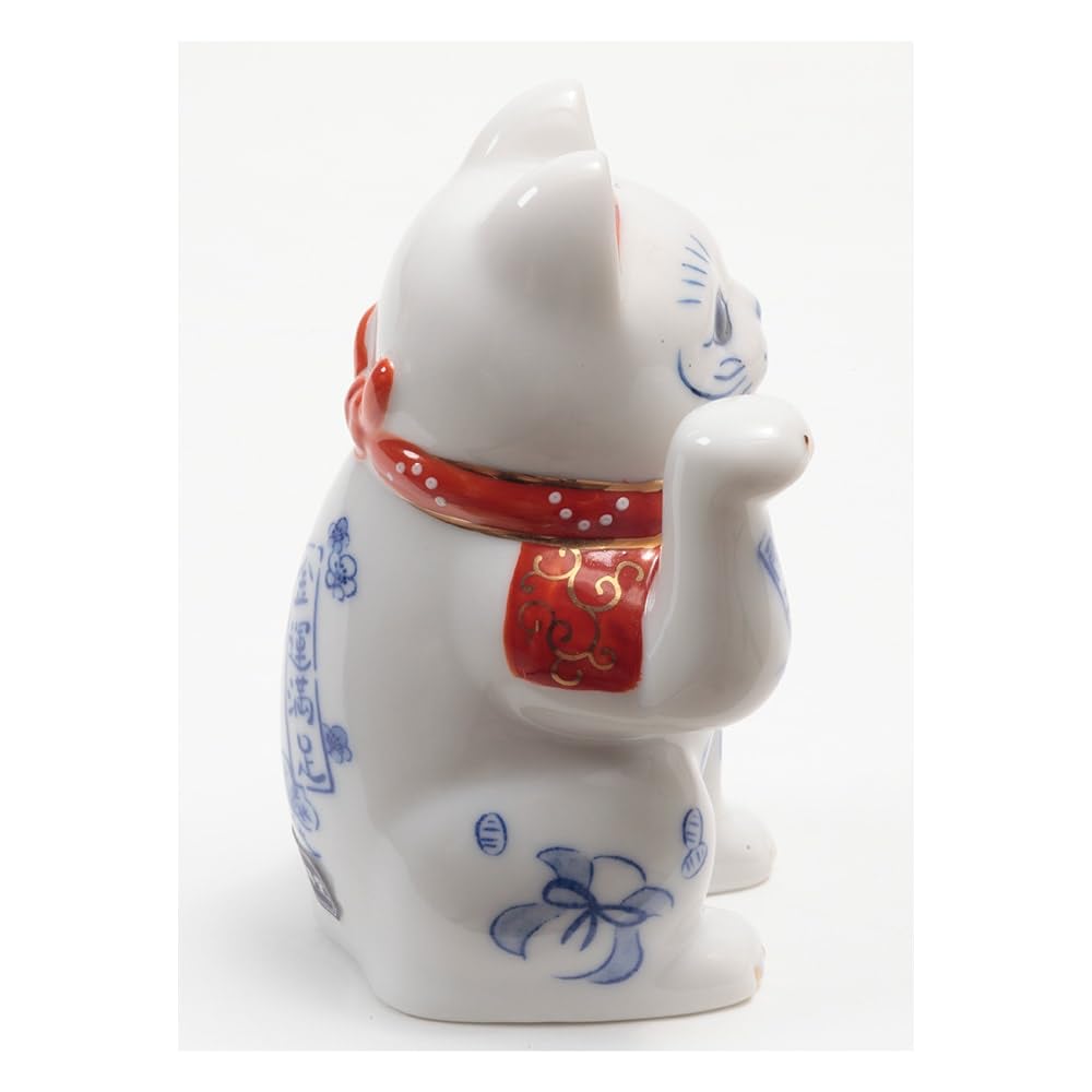 Lucky Cat 3.8 in Tradition of Seto Ware Good Luck Charm Porcelain 7437-Z-US