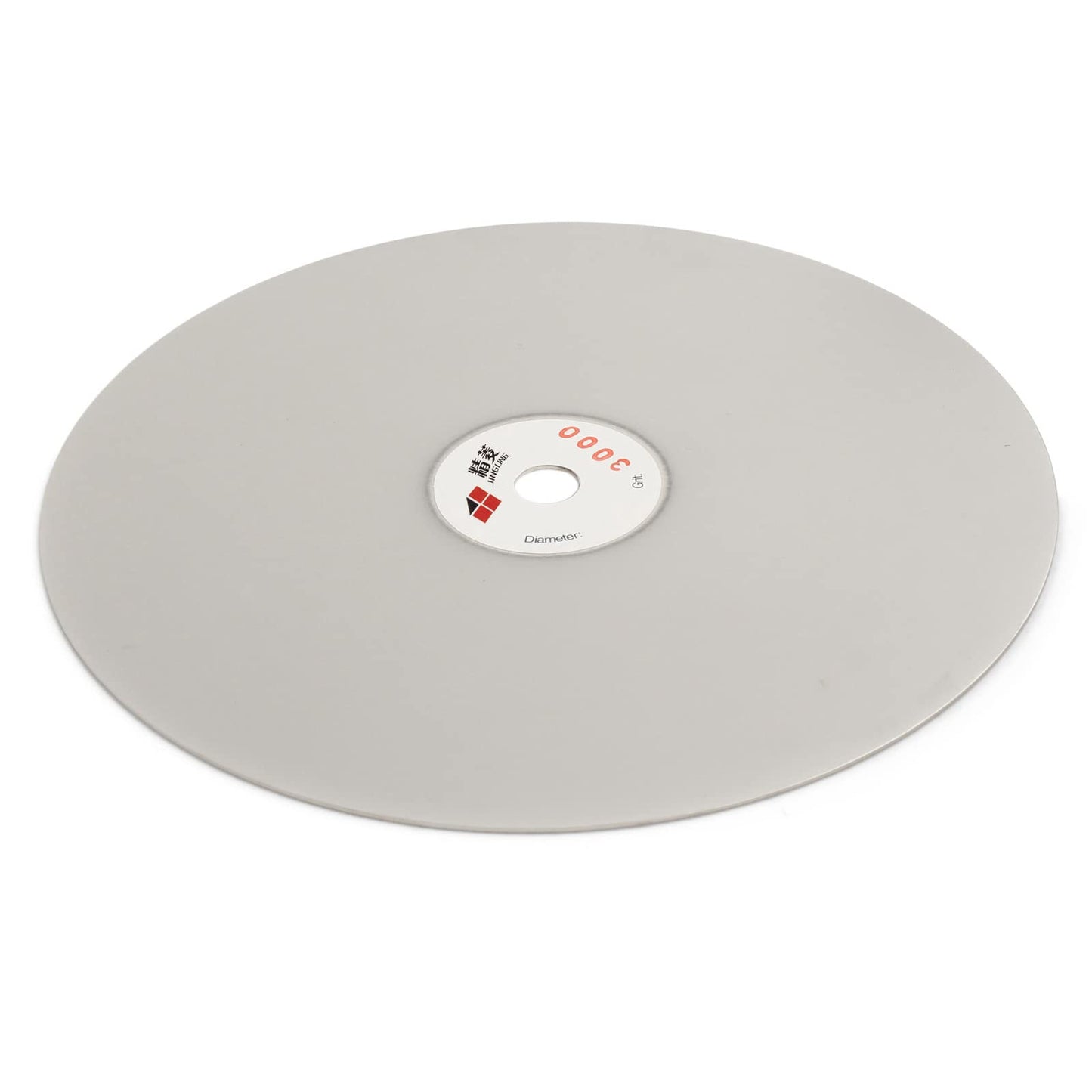 JINGLING 8" Inch Diamond Grinding Disc 3000 Grit Flat Lap Disk Lapping Plate Sanding Pads Lapidary Tools for Stone Pottery Faceting Machine