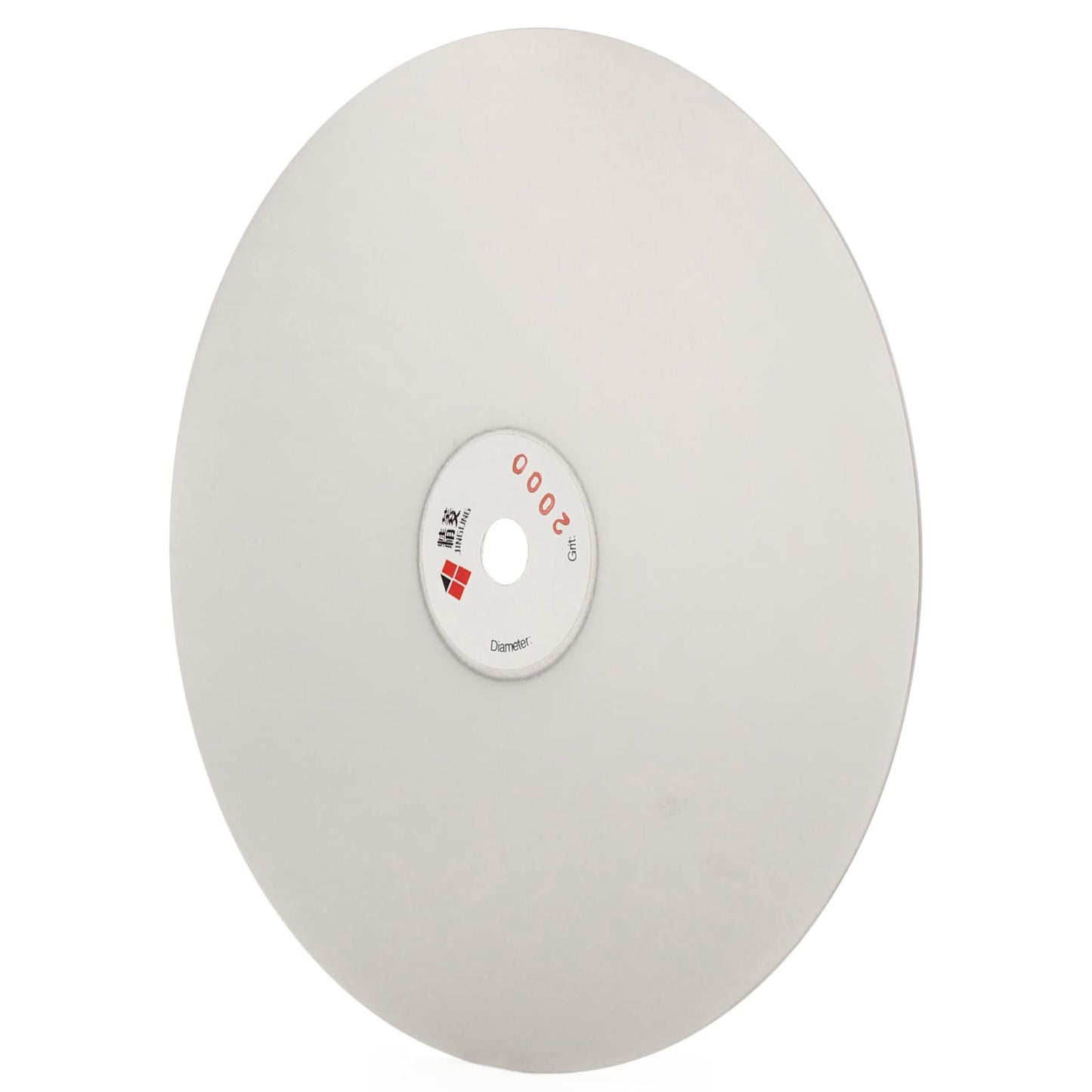 JINGLING 8" Inch Diamond Grinding Disc 2000 Grit Flat Lap Disk Lapping Plate Sanding Pads Lapidary Tools for Stone Pottery Faceting Machine