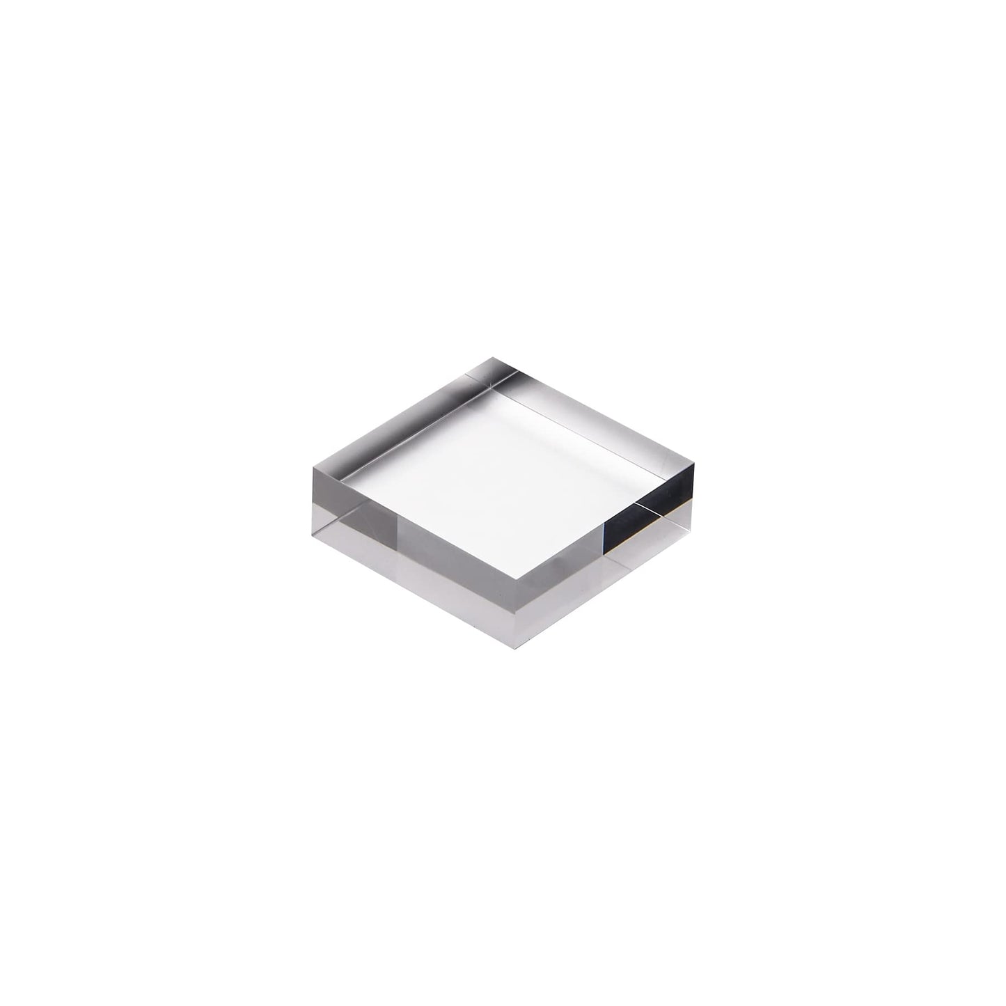 CiaoHER 3in Square Acrylic Cube Display Block, 1in Thickness, 2 Pack