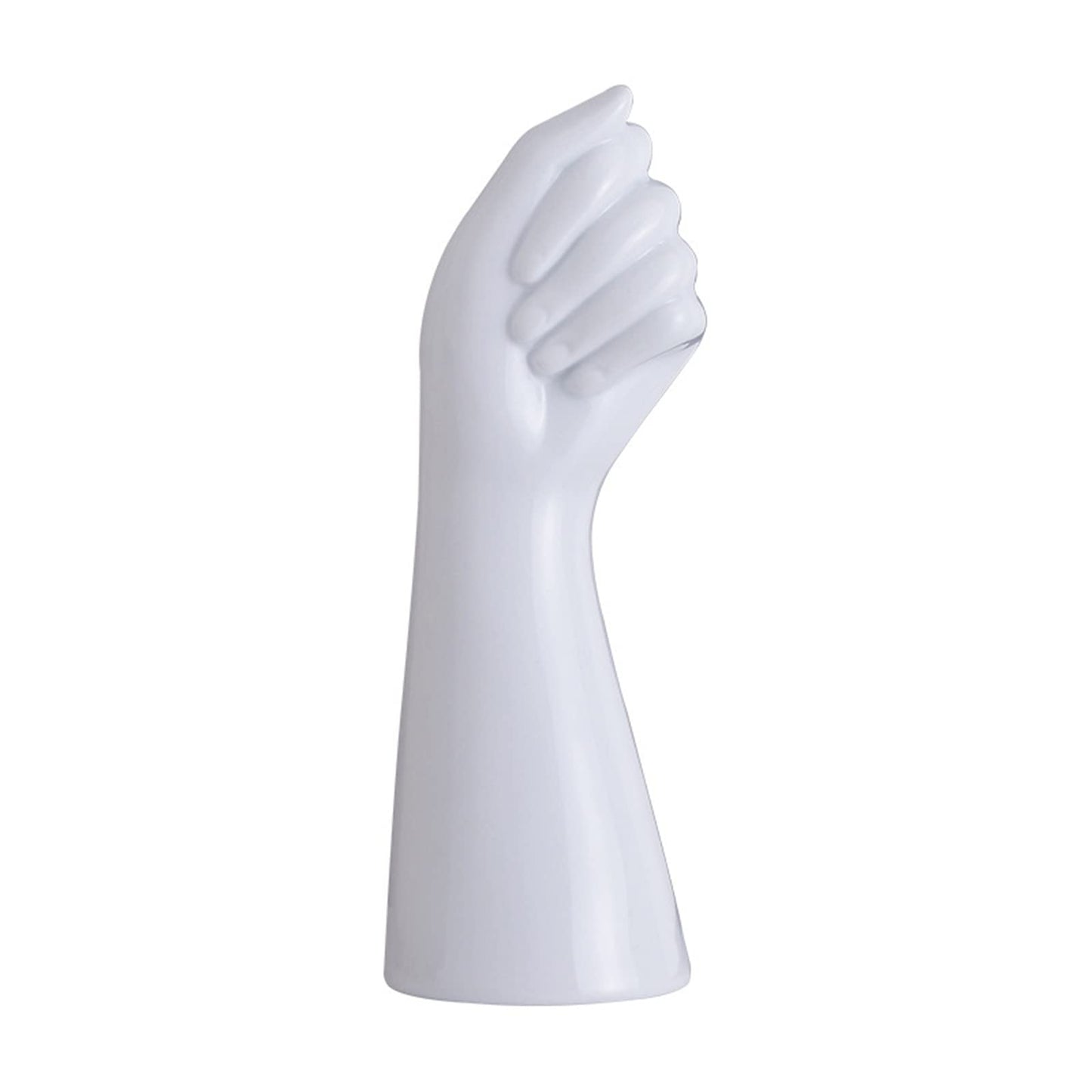 Human Body White Ceramic Hand Vase - Modern Table Art Statue for Garden, Home, Living Room Decor - Indoor/Outdoor