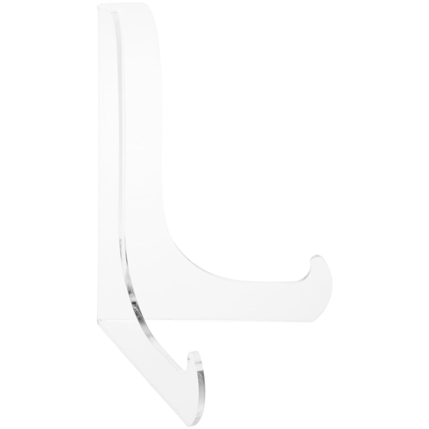 Plymor Clear Acrylic 60-Degree Angle Easel With Shallow Support Ledges, 6" H x 4.5" W x 3.5" D