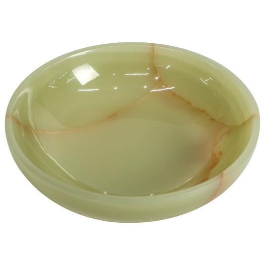 FutureStone Luxury Decorative Marble Bowl for Home Decoration, Green Onyx Key Bowl for Entryway Table, Catchall for Coins, Change, Candy, Organizer Marble Tray