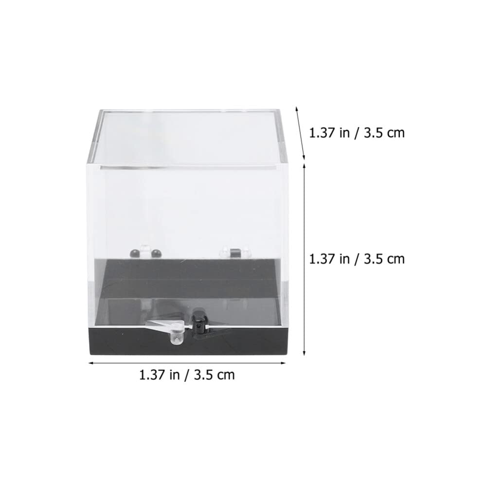 DOITOOL 12 Pack Mineral Specimen Storage Boxes Clear Plastic Specimen Display Cases 1.37 Inch Square Rock Display Containers for Home Collecting and Scientific Use