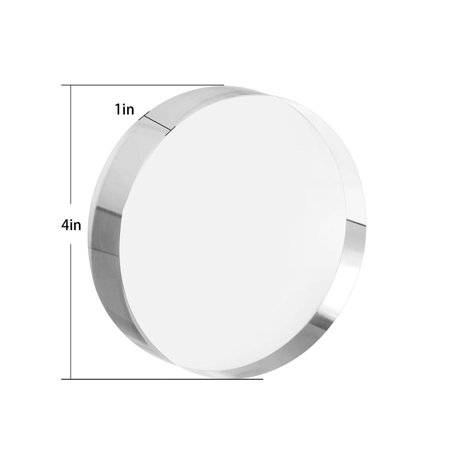 CiaoHER 1in Thickness 4in Diameter Acrylic Disc Display Block, Round