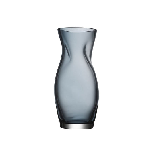Orrefors Squeeze Crystal Blue Vase, 9" High x 4.75" Wide