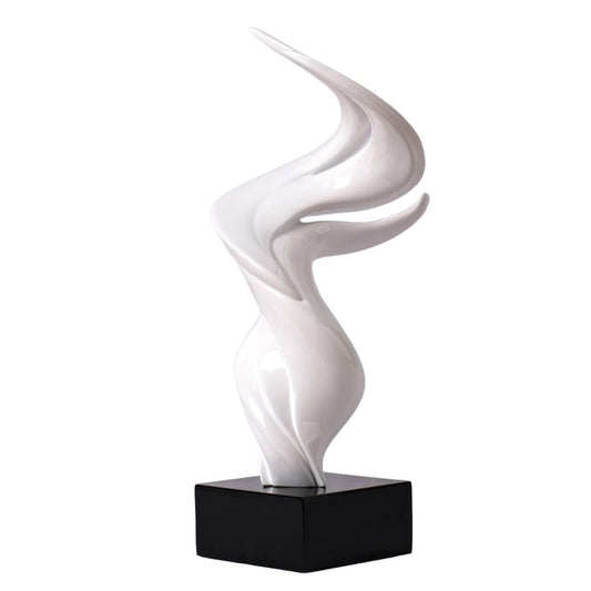 HAUCOZE Modern Art Sculpture Abstract Statue Decor Table Centerpiece Ornament Home Figurine Gift for Living Room Office Bedroom Polyresin 16.0 Inch