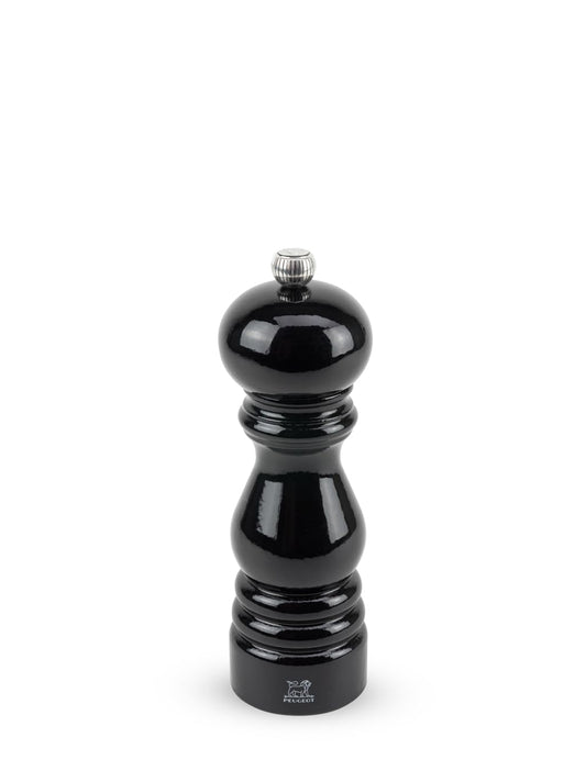 Peugeot 1870418 Paris Manual Pepper Mill Adjustable Grinder - Beechwood, Gloss Black