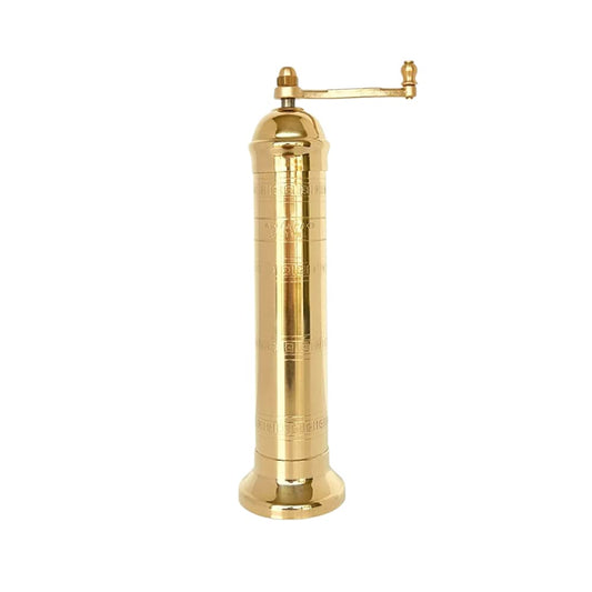 Alexander Home Original Greek Salt Mill, 9-Inch Brass – European Manual Salt Grinder Refillable