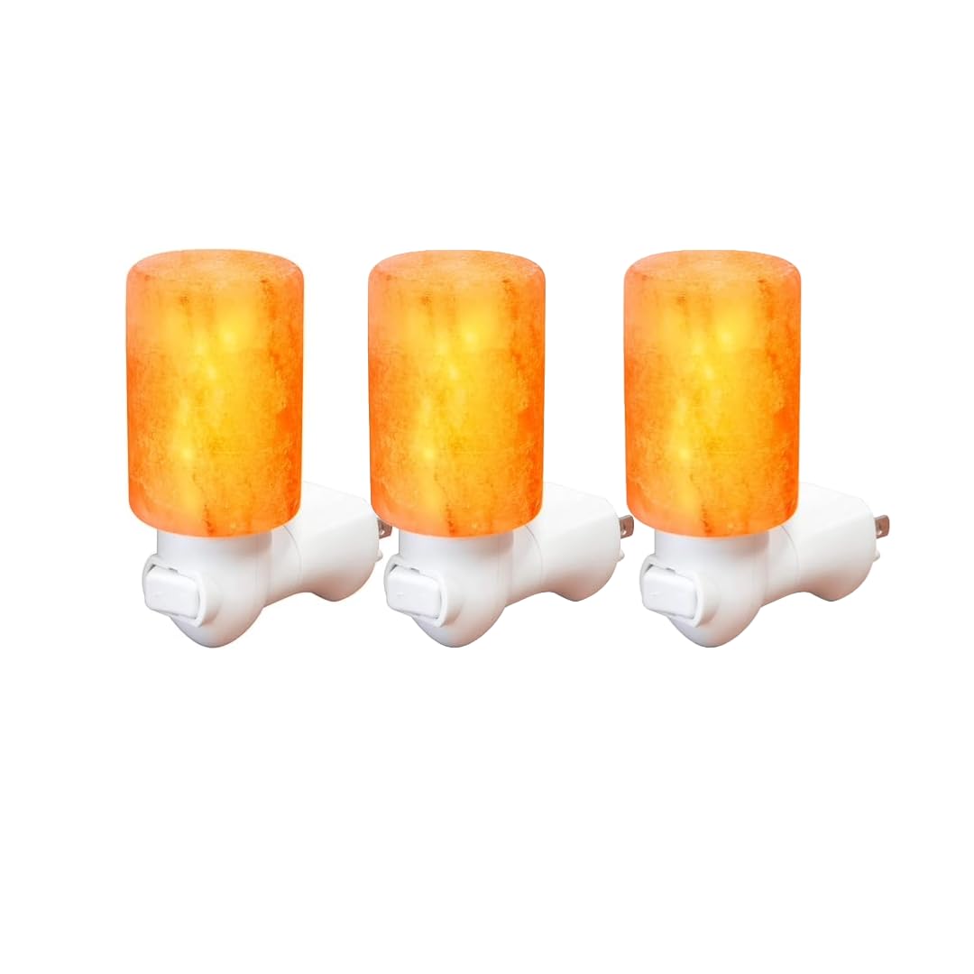 NatureBoost Himalayan Pink Salt Night Light Cylinder 3 Pack