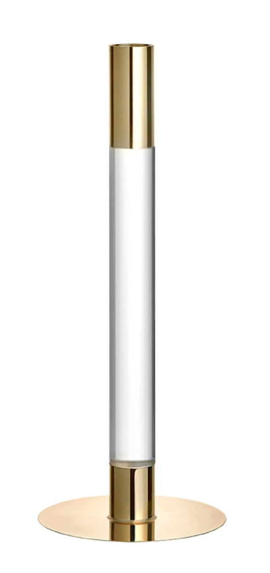 Orrefors Lumiere Candlestick Gold Medium