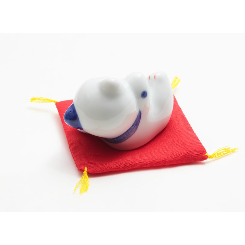 Maneki Neko Reclining Lucky Cat Figurine – Japanese Home Decor S950-Z-US