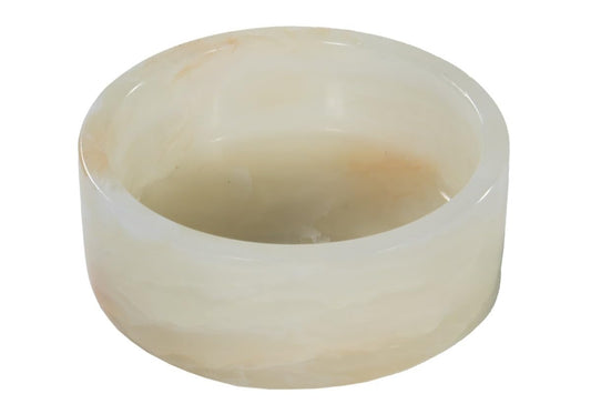 Alice Lane Angelo Bowl | White Onyx Catchall Bowl – Handcrafted Decorative Bowl for Entryway, Vanity, or Coffee Table – Modern Onyx Candy Dish & Trinket Dish