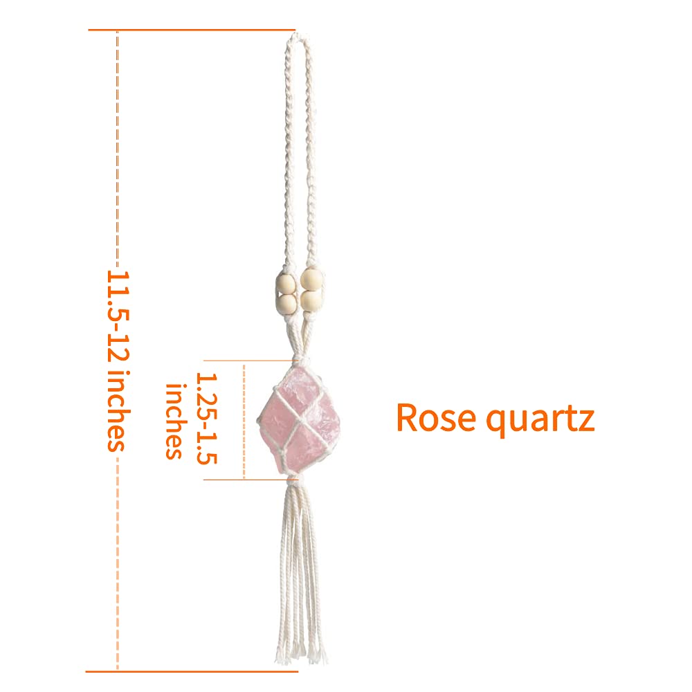 VNVETYTO Healing Crystals Feng Shui Hanging Ornament Car Ornament Meditation Hanging Ornament Window Ornament for Home Decor (4 Pack Style 1)