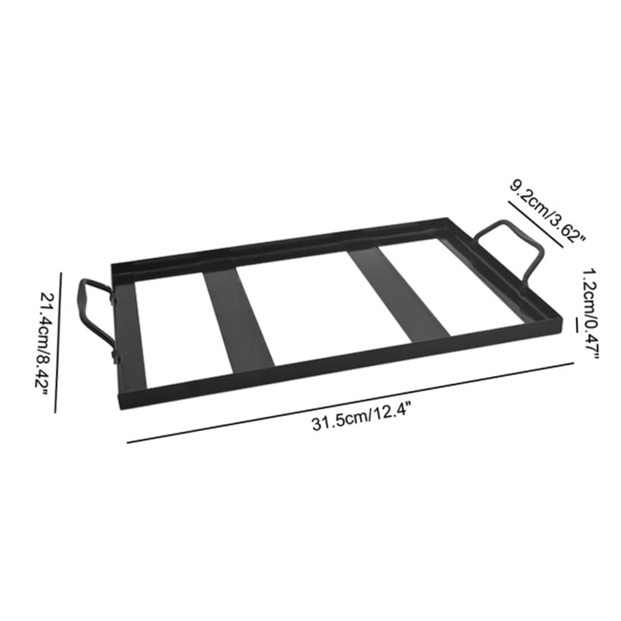 KONTONTY Salt Block Holder for Grill Durable Enameled Stainless Steel Salt Plate Rack with Double Handles for and Serving Barbecue Tool for Home and Restaurants