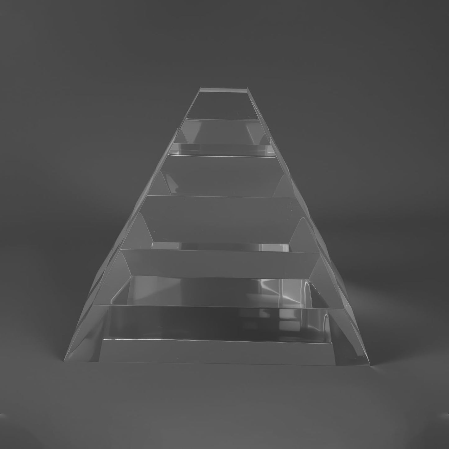 CiaoHER 2in Thickness Trapezoid Cut Solid Acrylic Display Block Clear Polished Pedestal Stand Riser Solid Base (6x6)