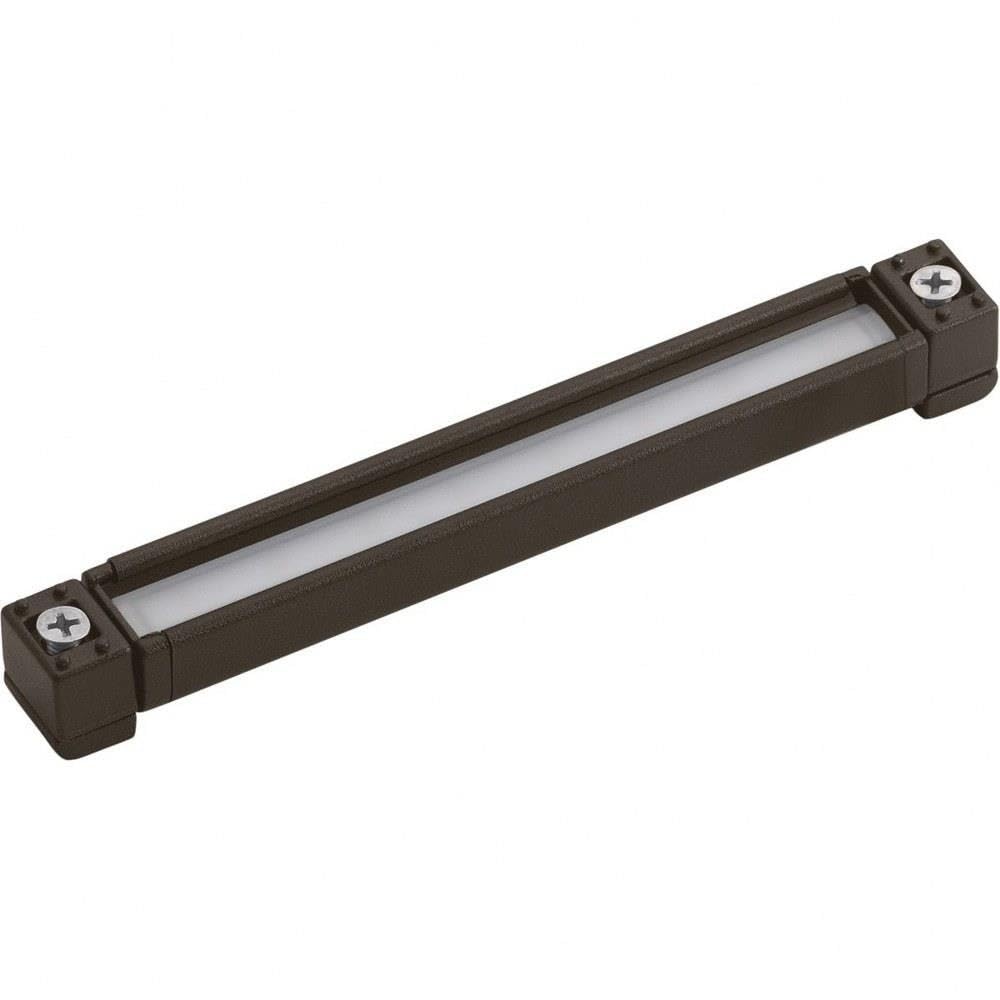 Kichler Landscape LED Light, 0.9 Watt 2700K 6" Hardscape Light in Textured Architectural Bronze Finish, 12V Integrated LED, for use with Exterior Stonework, (6" L x 3" W x .75" H), 16101AZT27