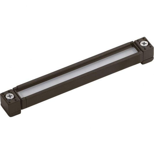 Kichler Landscape LED Light, 0.9 Watt 2700K 6" Hardscape Light in Textured Architectural Bronze Finish, 12V Integrated LED, for use with Exterior Stonework, (6" L x 3" W x .75" H), 16101AZT27