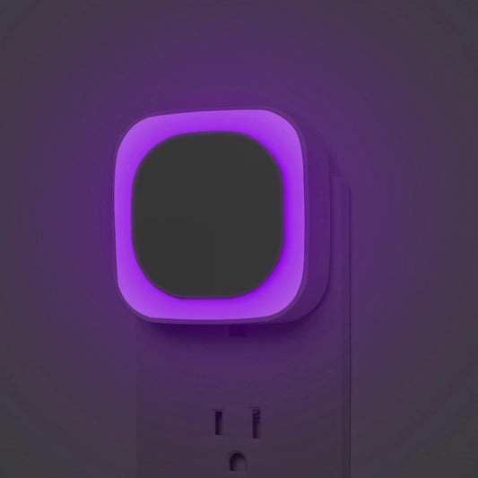 YUNLEX 2 Pack Purple Night Light, Gentle Eye-Care with Dimmable Soft Glow & Indirect Reflection, Auto Dusk to Dawn Sensor, Plug in Nightlight for Meditation Corner, Creative Studio, Bedroom, Bathroom