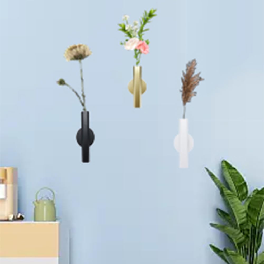 Pufguy 2PCS Wall Mounted Vase 6.3" Flower Vase