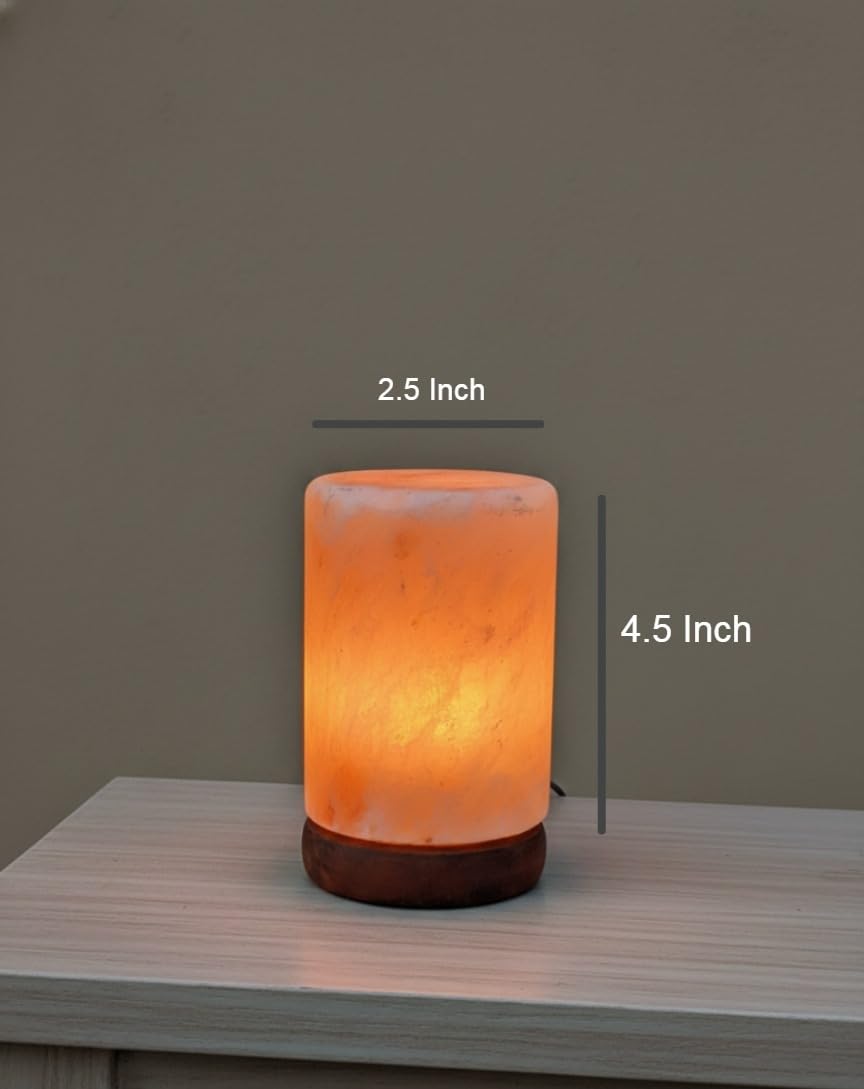 NatureBoost Himalayan Salt Lamp, USB Powered, Night Light Color Changing Lamp,Unique Gift Idea (Cylindernew)