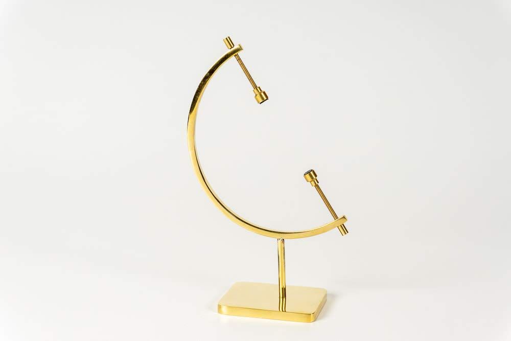 Easels by Amron Mineral, Ornament, Gem, Shell, Coin, Display Stand - Caliper Type Stand (Brass) AU7