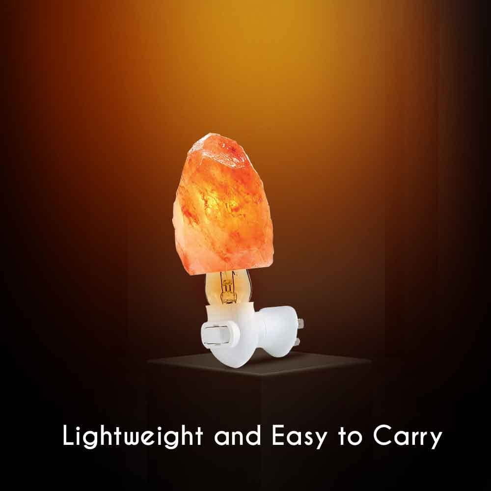 Pride of India Pink Salt Night Light | Natural Shape Crystal Accessories | Decorative Himalayan Rock Salt Lamp Cover for Home & Office | Wellness & Decor Accent
