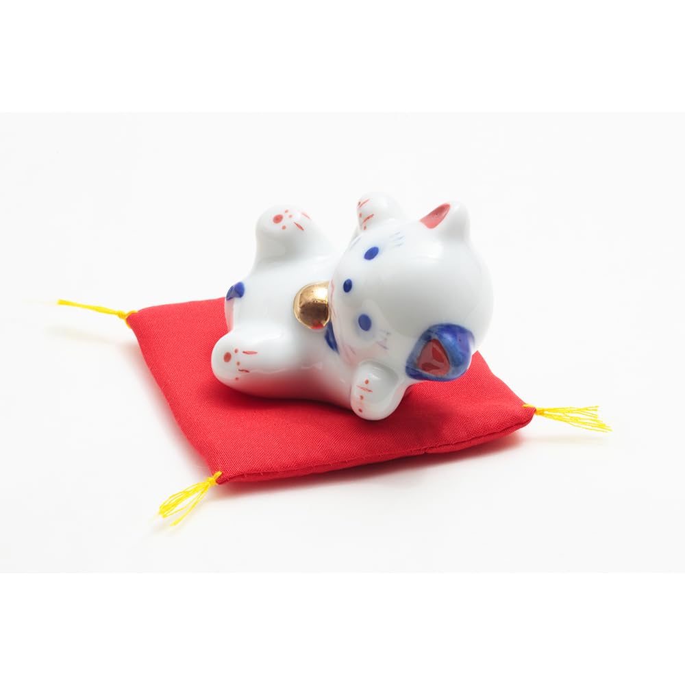 Maneki Neko Reclining Lucky Cat Figurine – Japanese Home Decor S950-Z-US