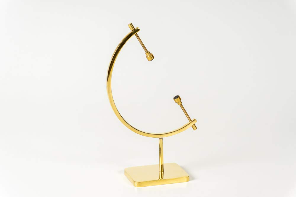 Easels by Amron Mineral, Ornament, Gem, Shell, Coin, Display Stand - Caliper Type Stand (Brass) AU7