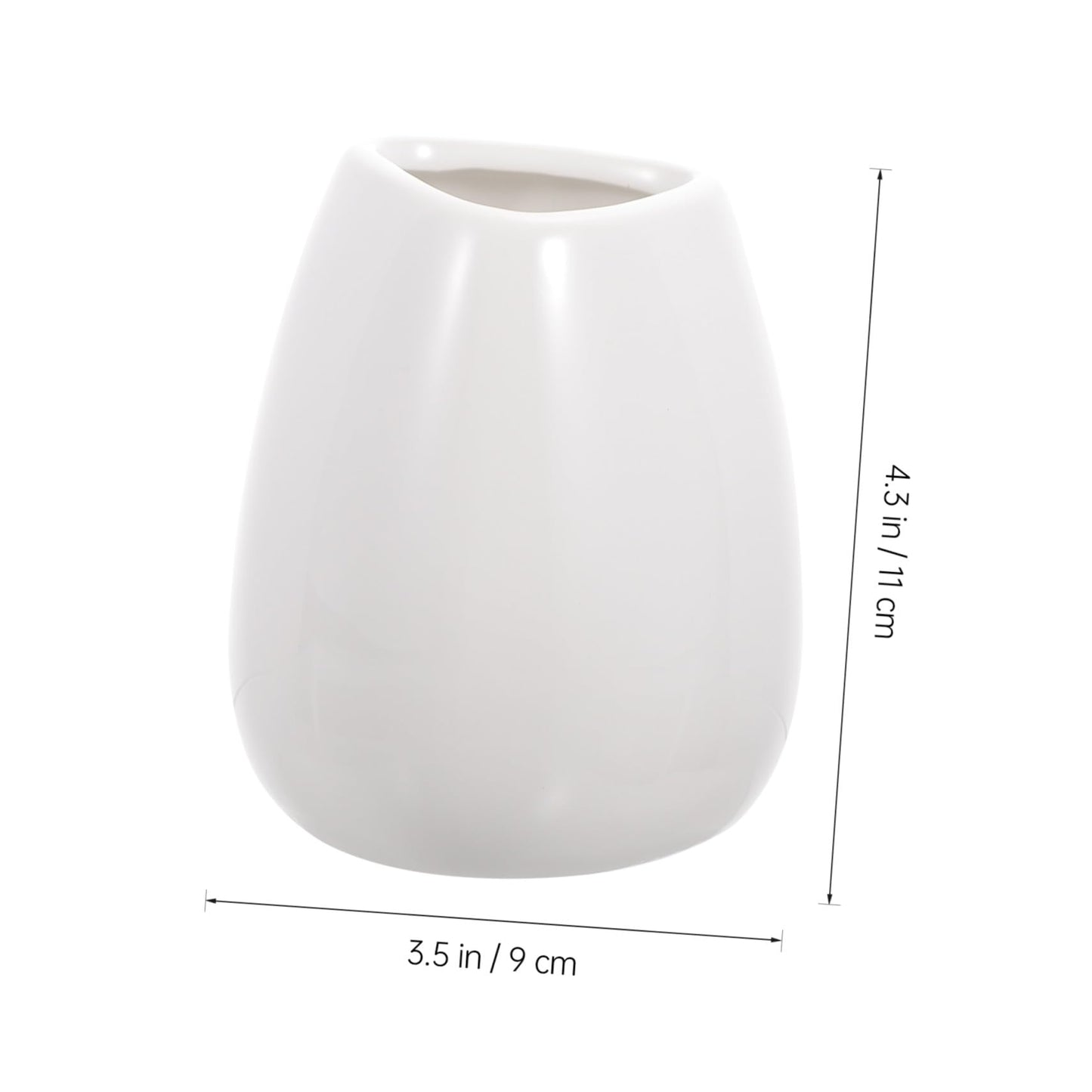 HOMOCONO Ceramic Vase Small Tabletop Flower Vase for Single Stem Flowers Dried Arrangements Centerpiece for Dining Table Home Decor Office Desktop Decor DIY Flower Arrangement 4.33 X 3.54 X 4.13 in