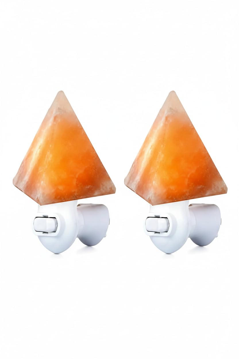 NatureBoost Himalayan Pink Salt Night Light Pyramid 2 Pack