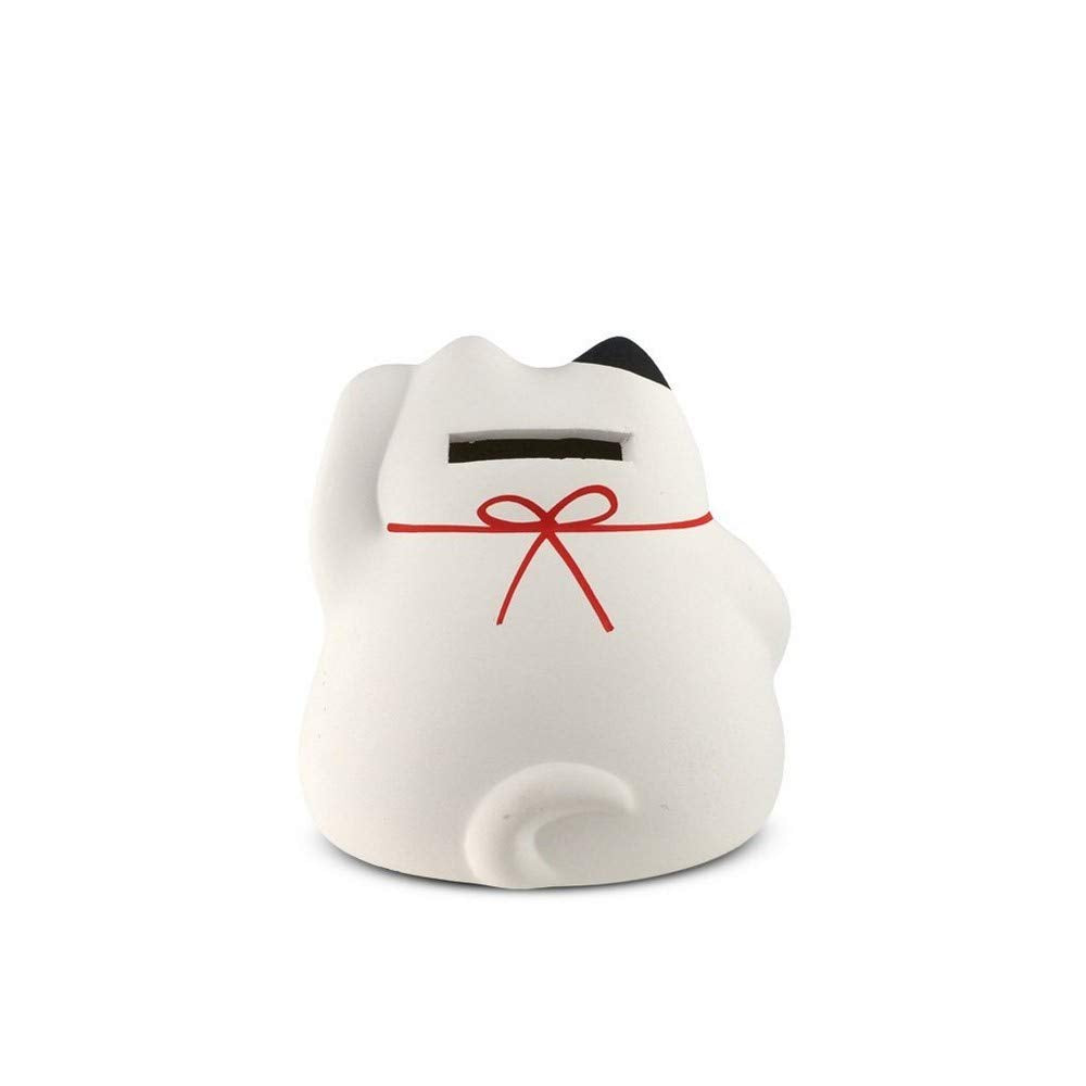 JapanBargain 1612, Japanese Ceramic Maneki Neko Feng Shui Fortune Lucky Cat Collectible Figurine Made in Japan, for Overall Good Luck and Fortune, White