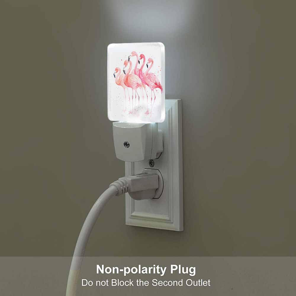 CNupgoS Flamingos Night Light Plug-into Wall Pink Animals Nightlight Lamp with Dusk to Dawn Sensor, Led Lamp 0.5W Energy Efficient for Home Decor